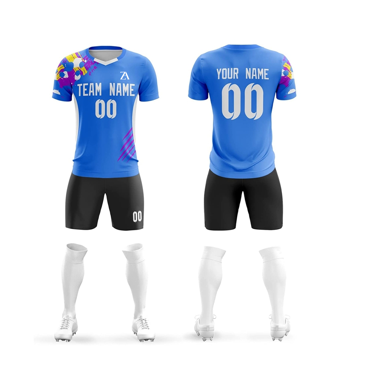 Soccer uniform with customizations